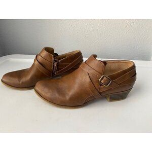 LifeStride Adley Ankle Boot Bootie Memory Foam Tan Brown Taupe - Size 8.5